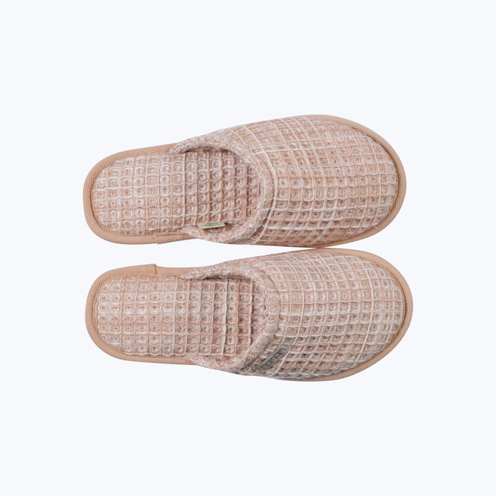 Marble Waffle Slippers 36-37 / Cafe Au Lait