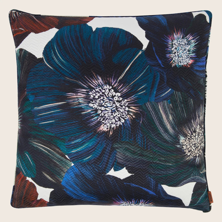 Fireflowers Pillow Blue Multicolor