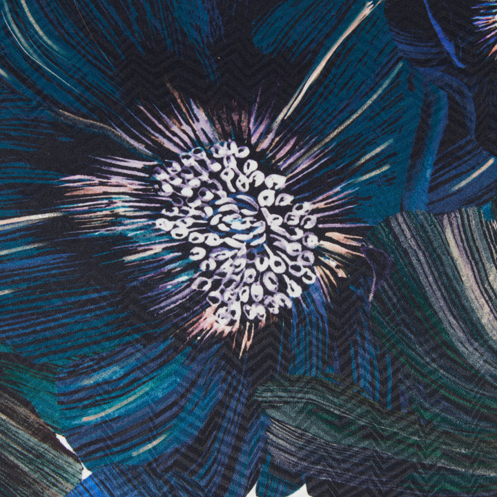 Fireflowers Pillow Blue Multicolor