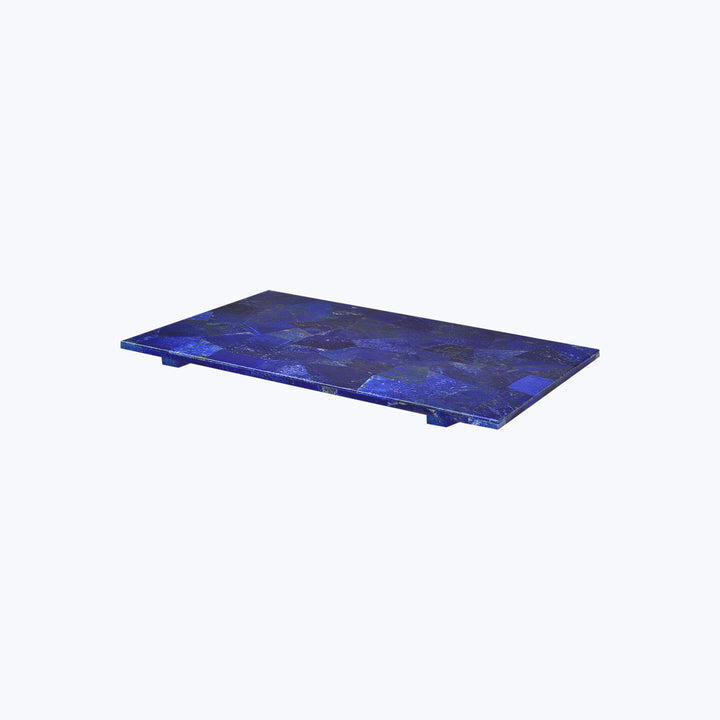 Taj Small Tray with Square Feet Lapis