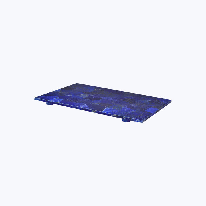 Taj Large Tray With Square Feet Lapis