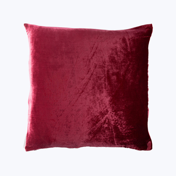 Velvet Pillow Raspberry 18" x 18"
