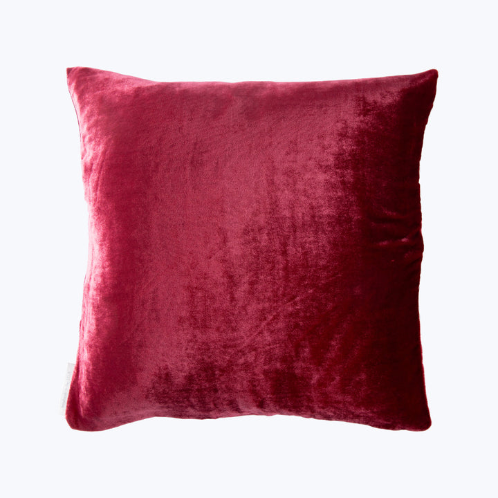 Velvet Pillow Raspberry 24" x 24"