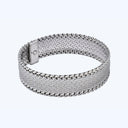 18K White Gold Textured Bracelet