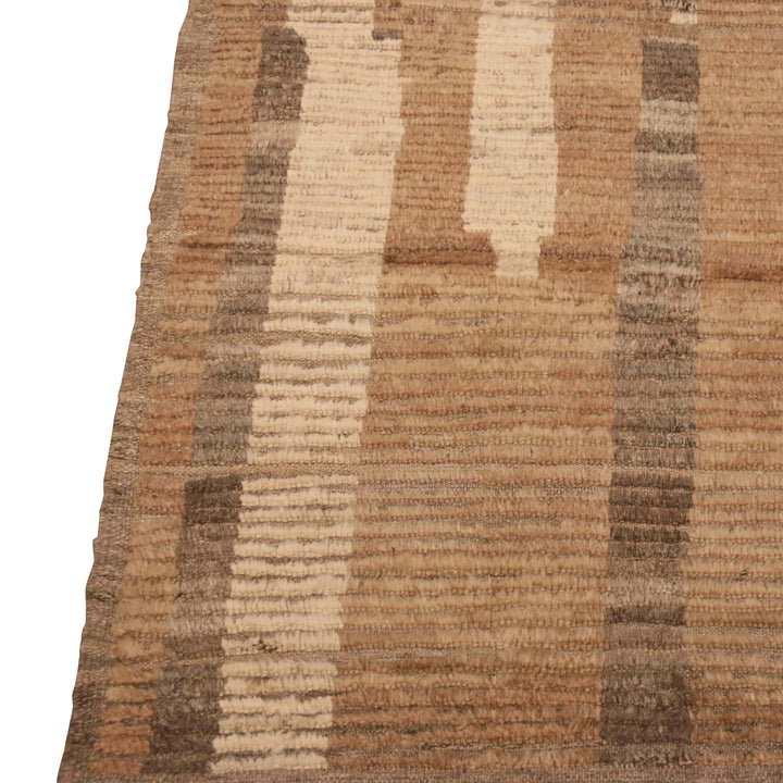 Brown Zameen Mid Century Modern Rug - 6'4" x 9'5"