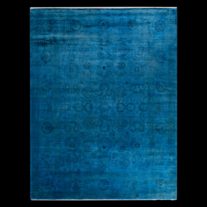 Color Reform, One-of-a-Kind Hand-Knotted Area Rug - Blue, 8' 1" x 10' 1" Default Title