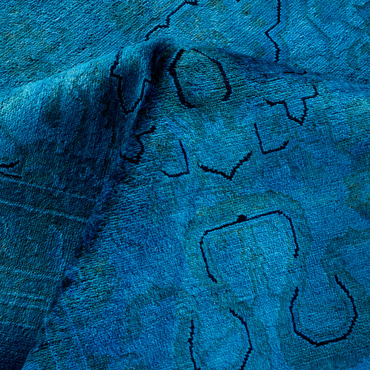 Color Reform, One-of-a-Kind Hand-Knotted Area Rug - Blue, 8' 1" x 10' 1" Default Title