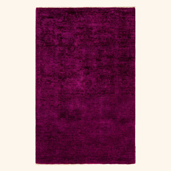 Color Reform, One-of-a-Kind Hand-Knotted Area Rug - Purple, 3' 10" x 6' 2" Default Title