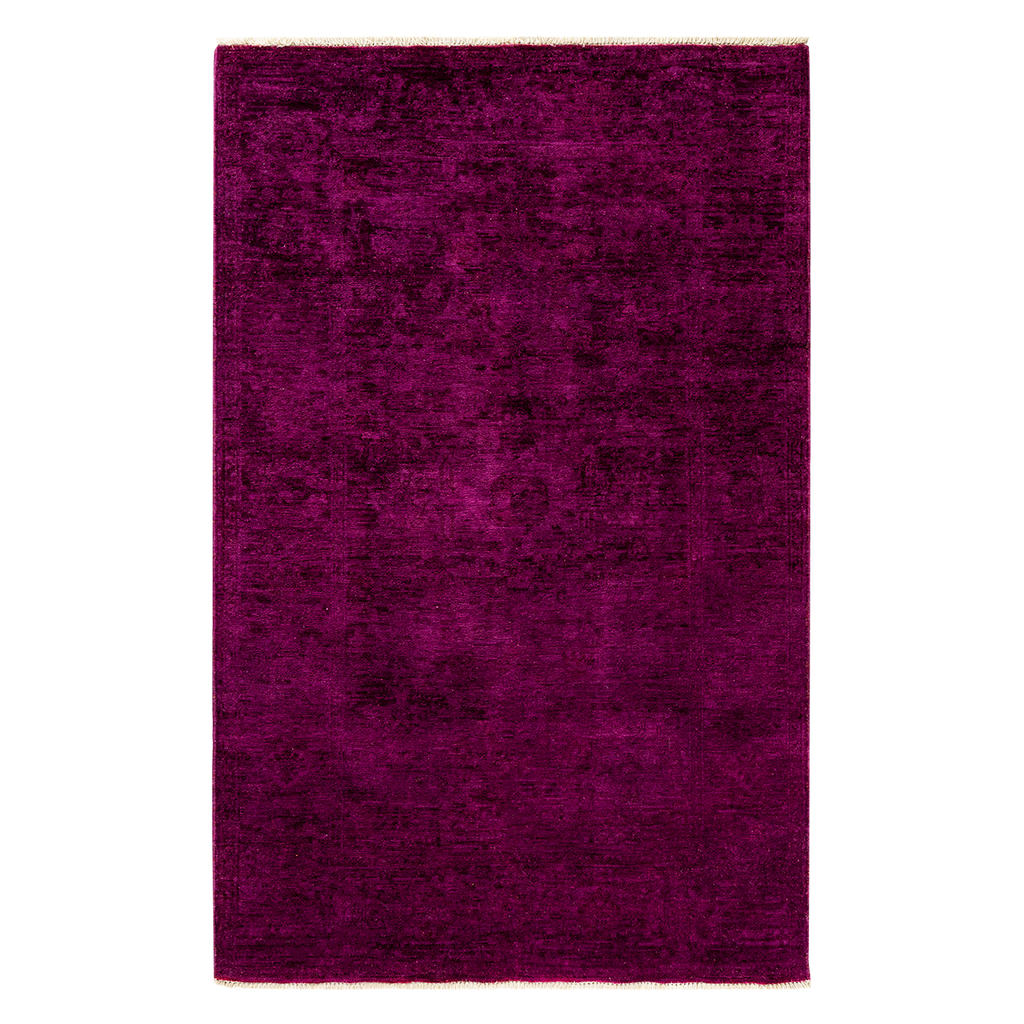 Color Reform, One-of-a-Kind Hand-Knotted Area Rug - Purple, 3' 10" x 6' 2" Default Title