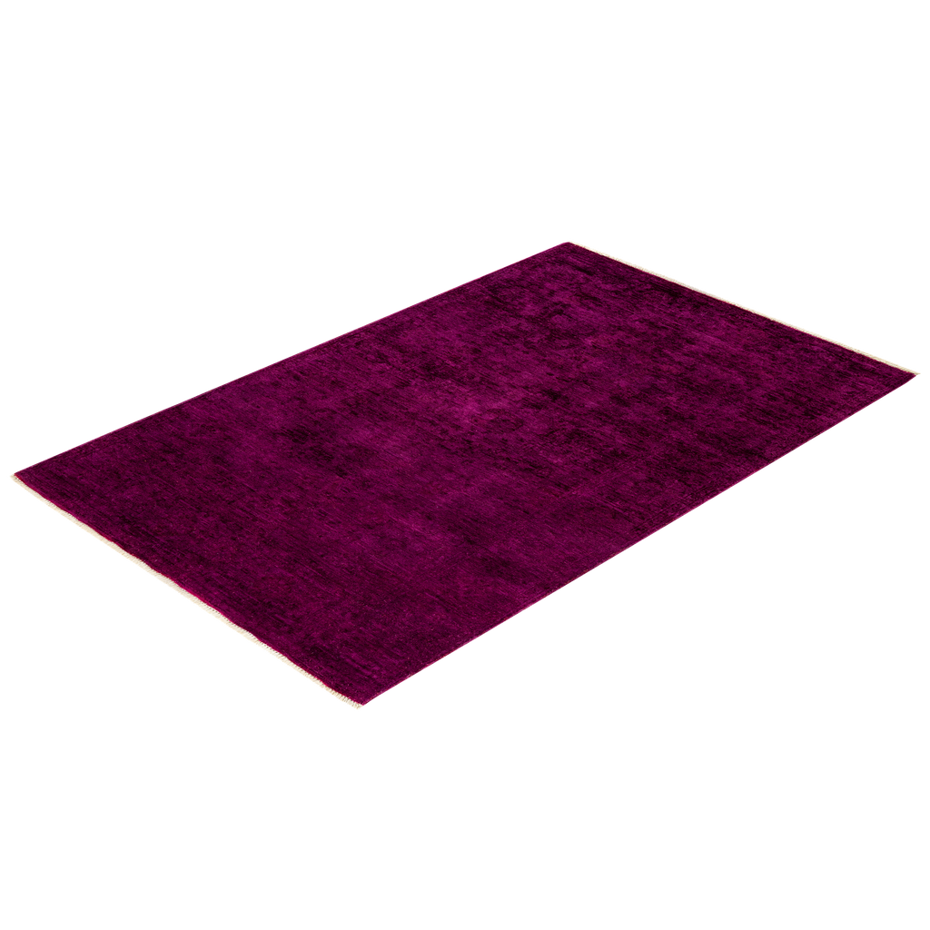 Color Reform, One-of-a-Kind Hand-Knotted Area Rug - Purple, 3' 10" x 6' 2" Default Title