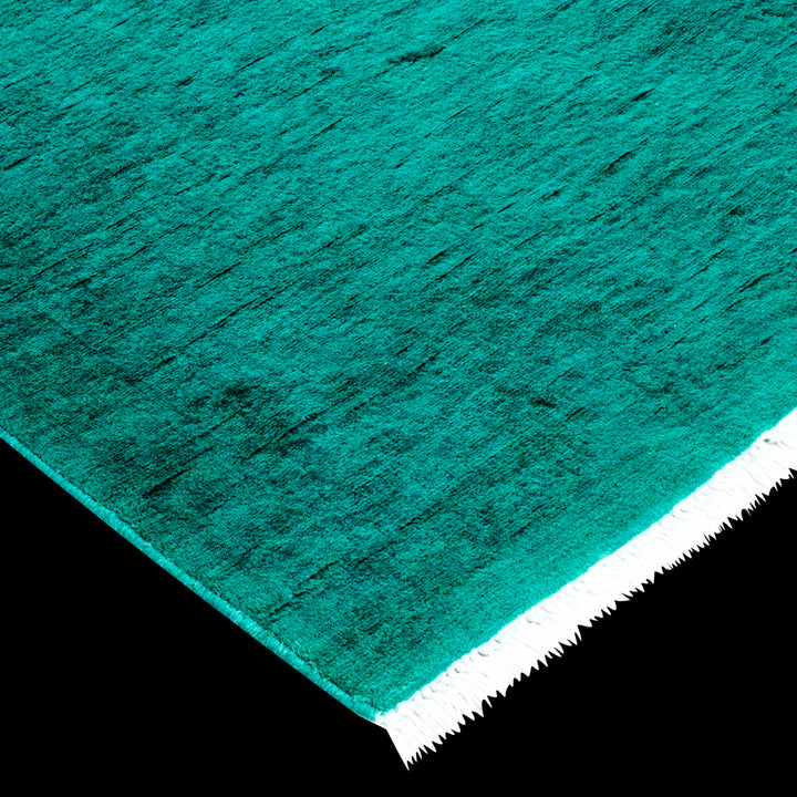 Color Reform, One-of-a-Kind Hand-Knotted Area Rug - Green, 4' 1" x 6' 5" Default Title