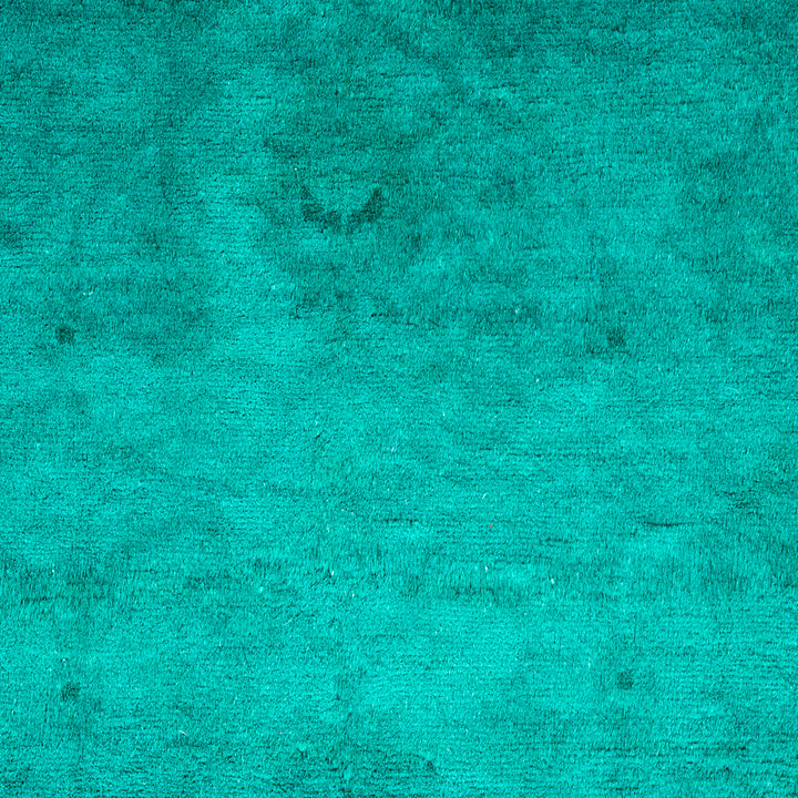 Color Reform, One-of-a-Kind Hand-Knotted Area Rug - Green, 4' 1" x 6' 5" Default Title