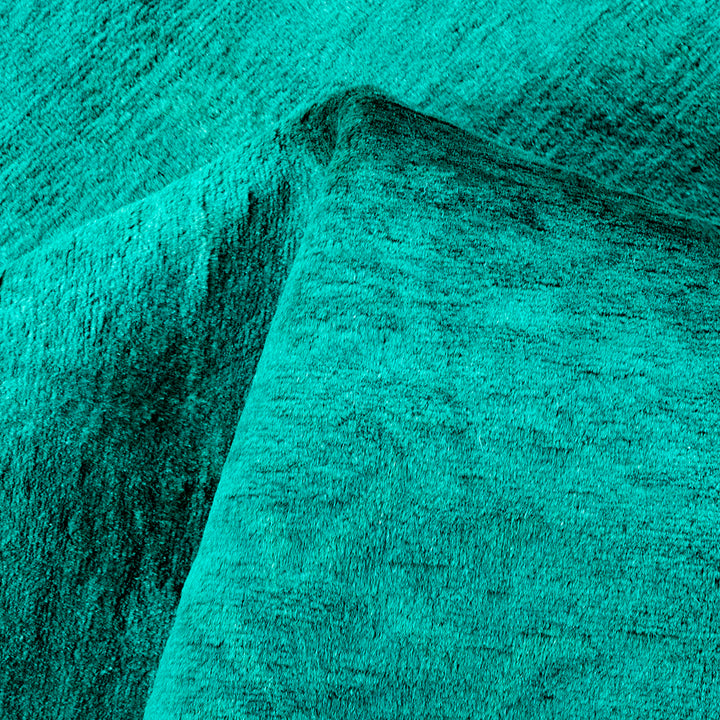 Color Reform, One-of-a-Kind Hand-Knotted Area Rug - Green, 4' 1" x 6' 5" Default Title