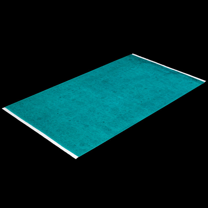 Color Reform, One-of-a-Kind Hand-Knotted Area Rug - Green, 4' 1" x 6' 5" Default Title