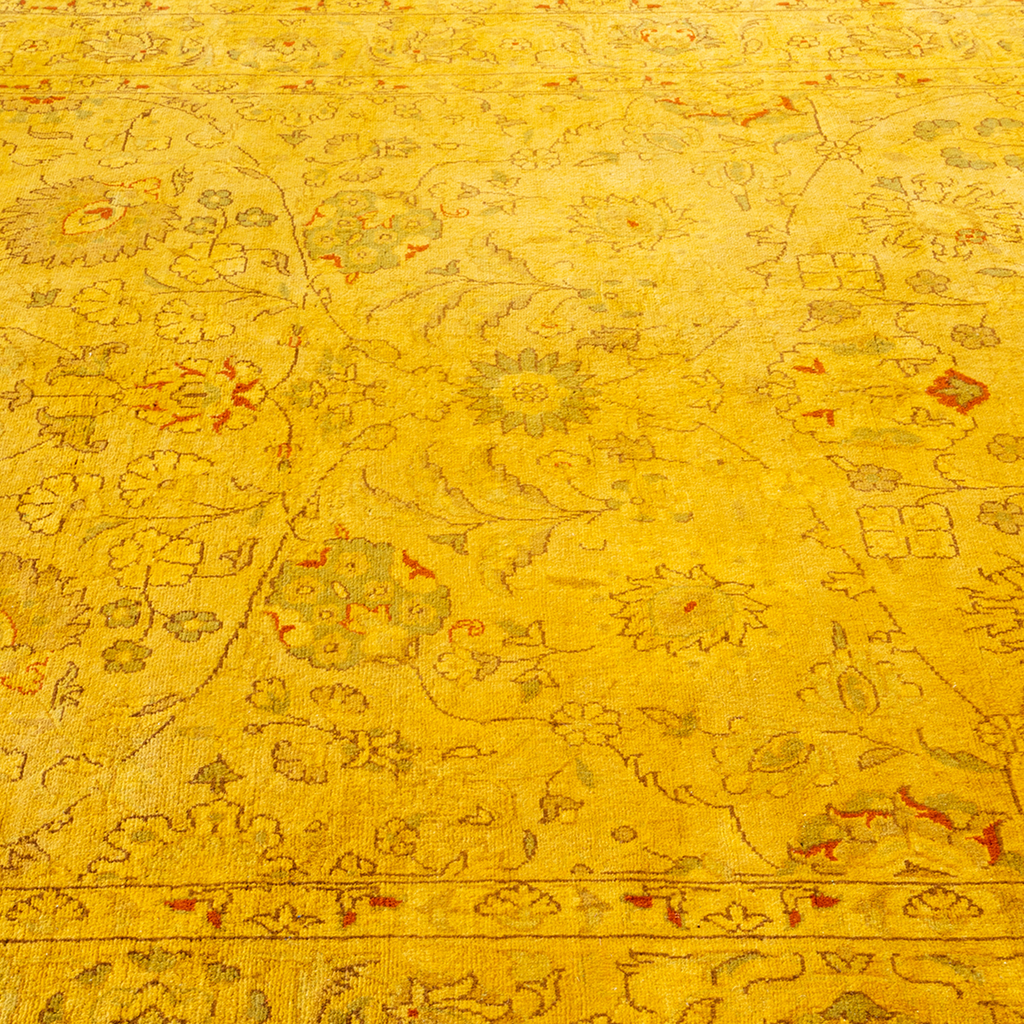 Color Reform, One-of-a-Kind Hand-Knotted Area Rug - Yellow, 4' 2" x 6' 4" Default Title