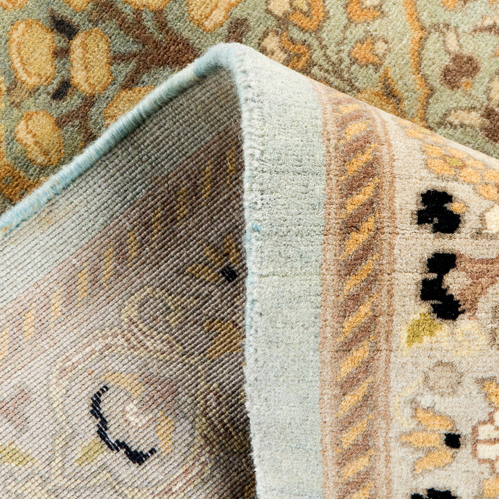 Tribal, One-of-a-Kind Hand-Knotted Area Rug - Light Blue, 2' 7" x 11' 10" Default Title