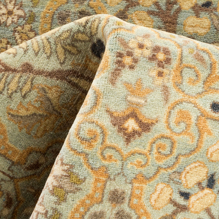 Tribal, One-of-a-Kind Hand-Knotted Area Rug - Light Blue, 2' 7" x 11' 10" Default Title