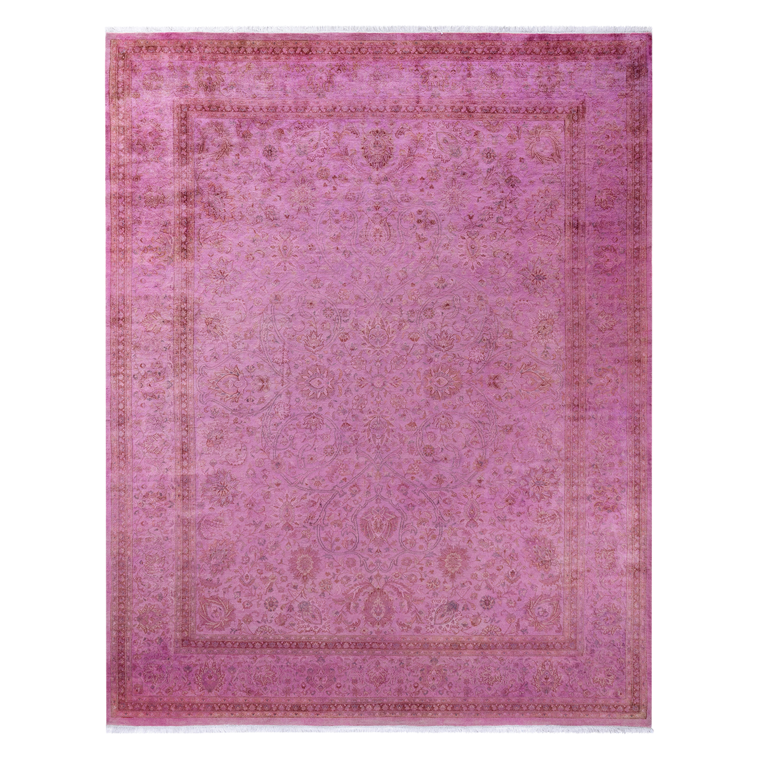 Color Reform, One-of-a-Kind Hand-Knotted Area Rug - Pink, 8' 2" x 10' 3" Default Title