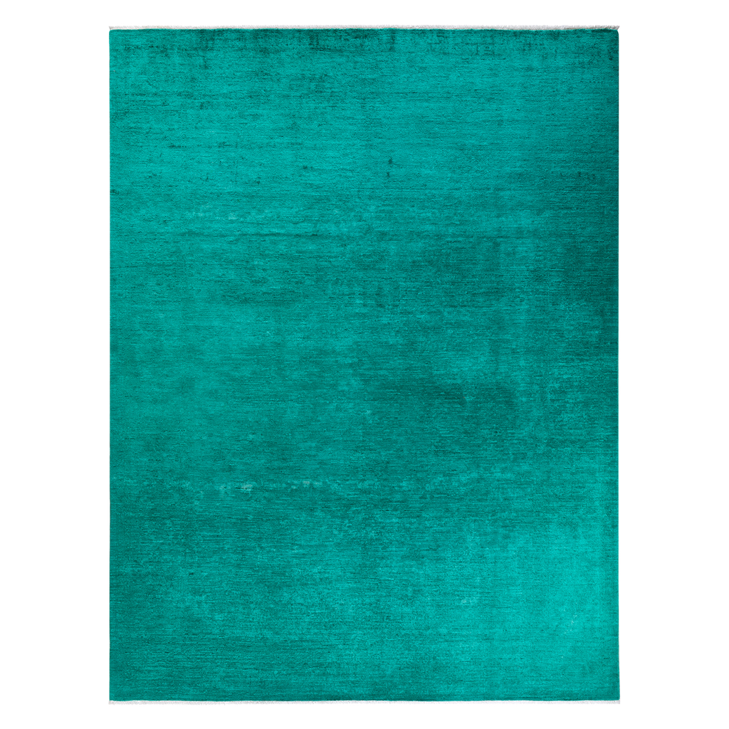 Color Reform, One-of-a-Kind Hand-Knotted Area Rug - Green, 7' 10" x 10' 4" Default Title
