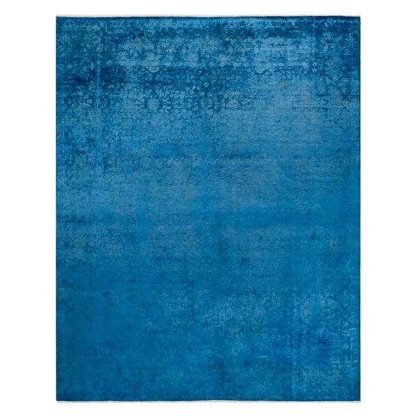 Color Reform, One-of-a-Kind Hand-Knotted Area Rug - Light Blue, 8' 0" x 9' 10" Default Title