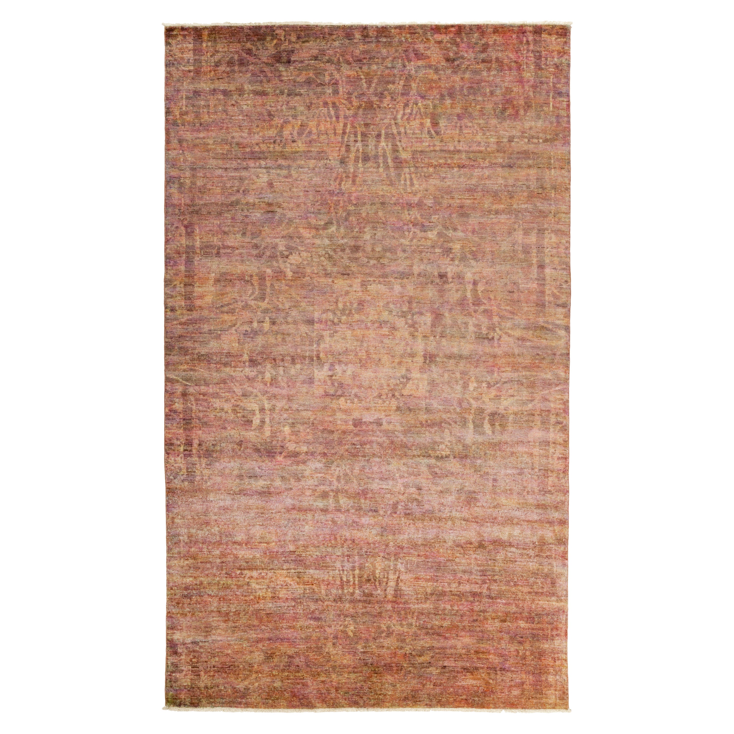 Pink Distressed Overdyed Rug - 6' x 10'