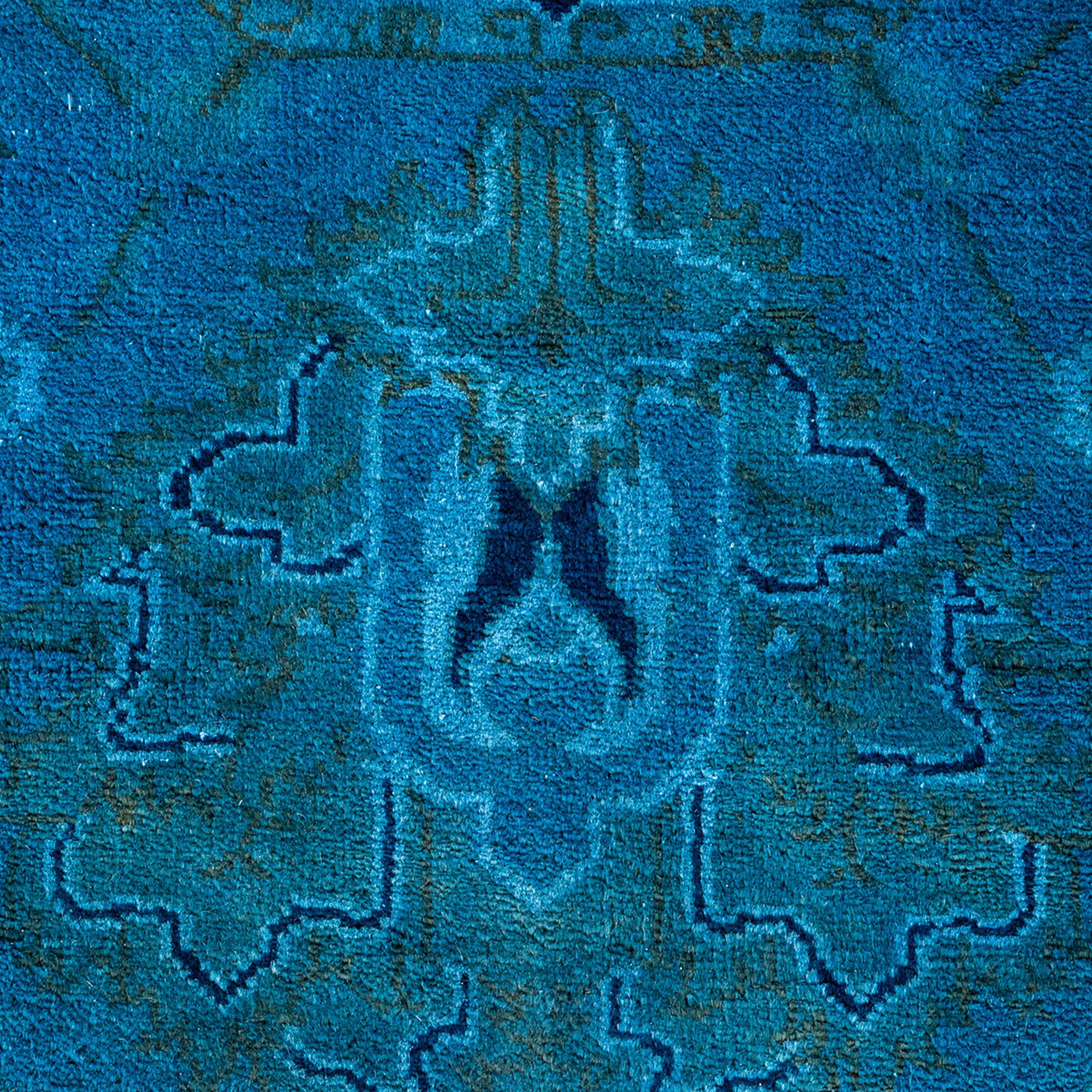 Color Reform, One-of-a-Kind Hand-Knotted Area Rug - Light Blue, 8' 1" x 9' 10" Default Title