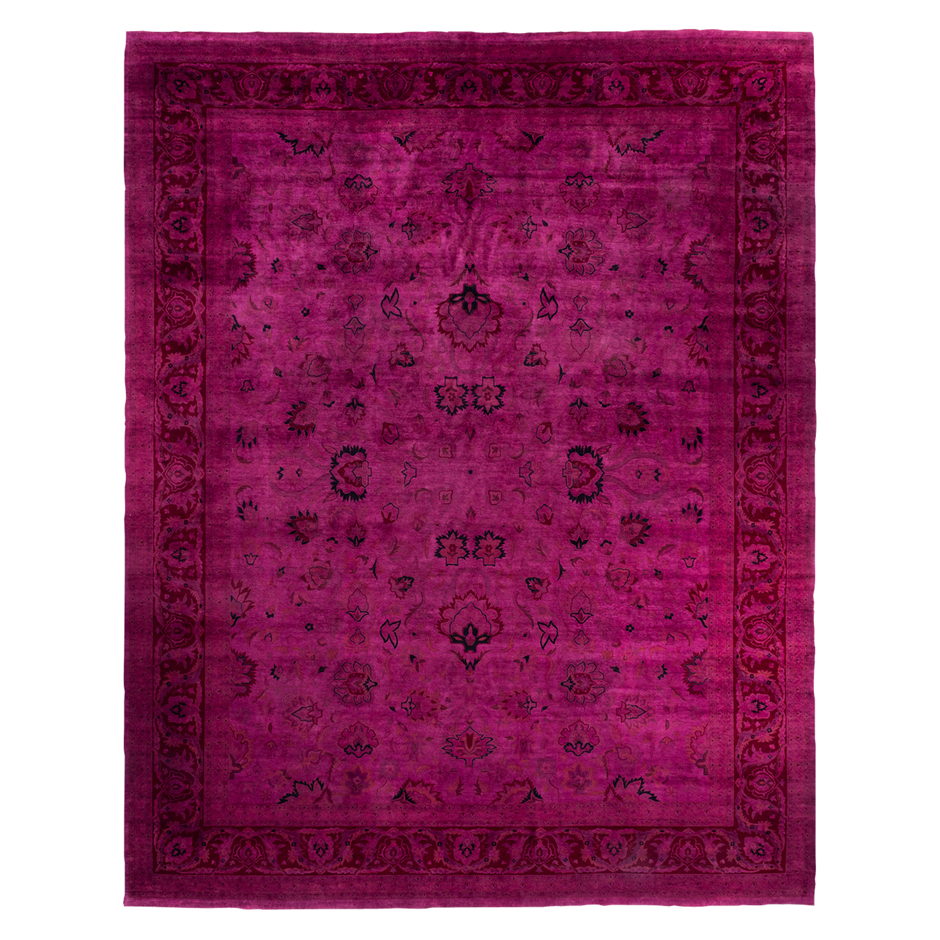 Color Reform, One-of-a-Kind Handmade Area Rug - Purple, 14' 10" x 12' 1" Default Title