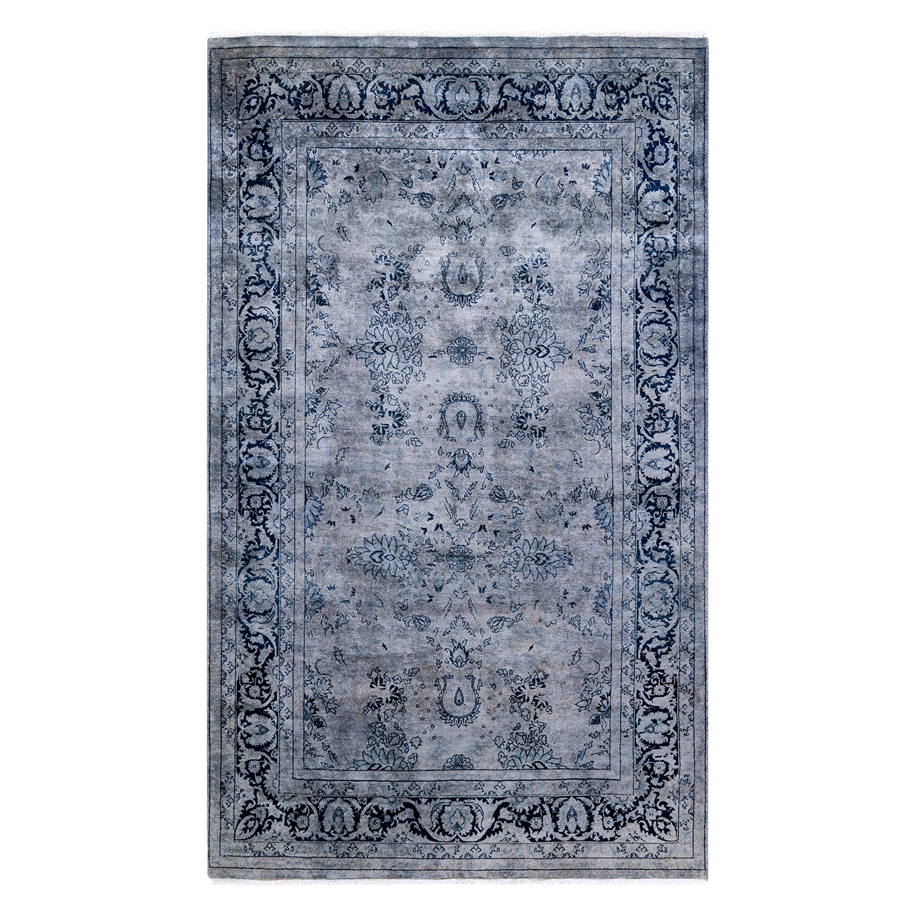 Color Reform, One-of-a-Kind Hand-Knotted Area Rug - Gray, 4' 6" x 7' 5" Default Title