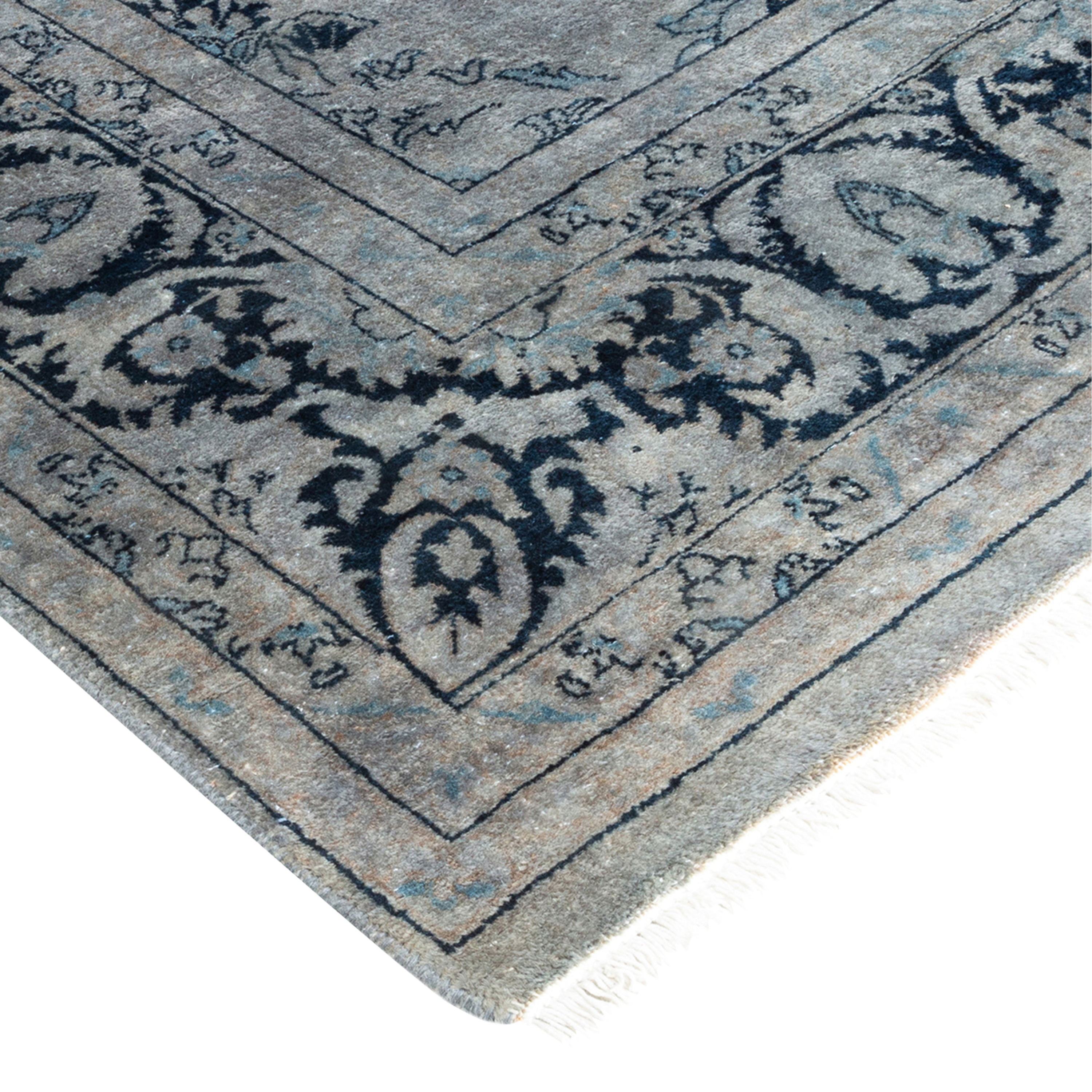 Color Reform, One-of-a-Kind Hand-Knotted Area Rug - Gray, 4' 6" x 7' 5" Default Title