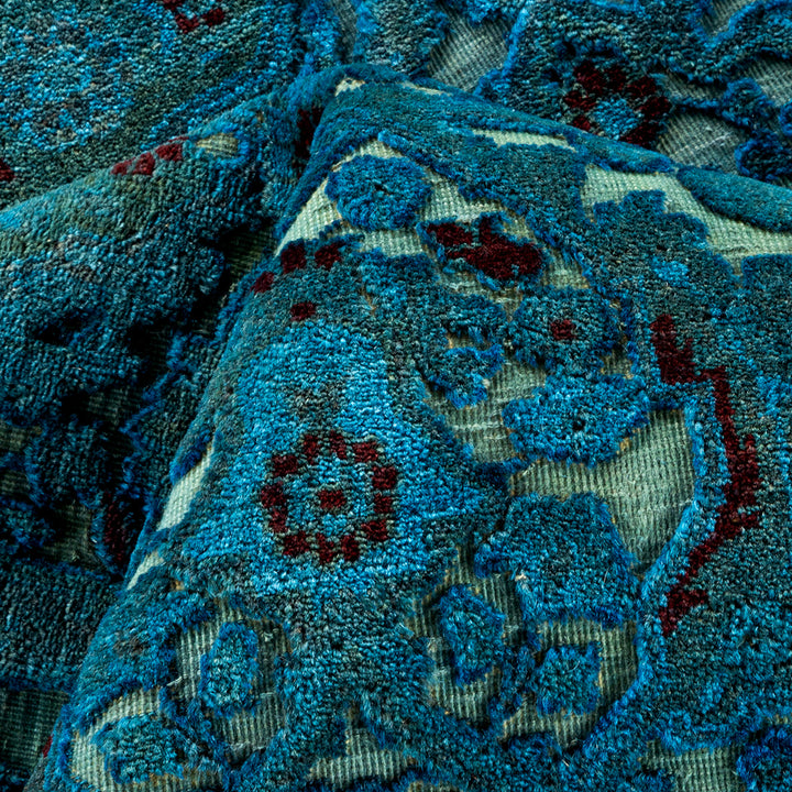 Color Reform, One-of-a-Kind Hand-Knotted Area Rug - Blue, 9' 4" x 11' 10" Default Title