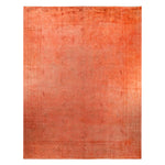 Orange Overdyed Wool Rug - 12'1" x 15'1"