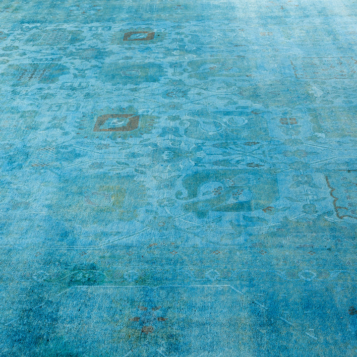 Color Reform, One-of-a-Kind Hand-Knotted Area Rug - Light Blue, 10' 1" x 14' 0" Default Title