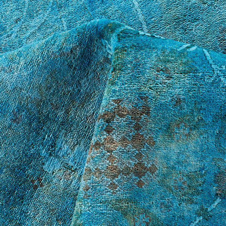 Color Reform, One-of-a-Kind Hand-Knotted Area Rug - Light Blue, 10' 1" x 14' 0" Default Title