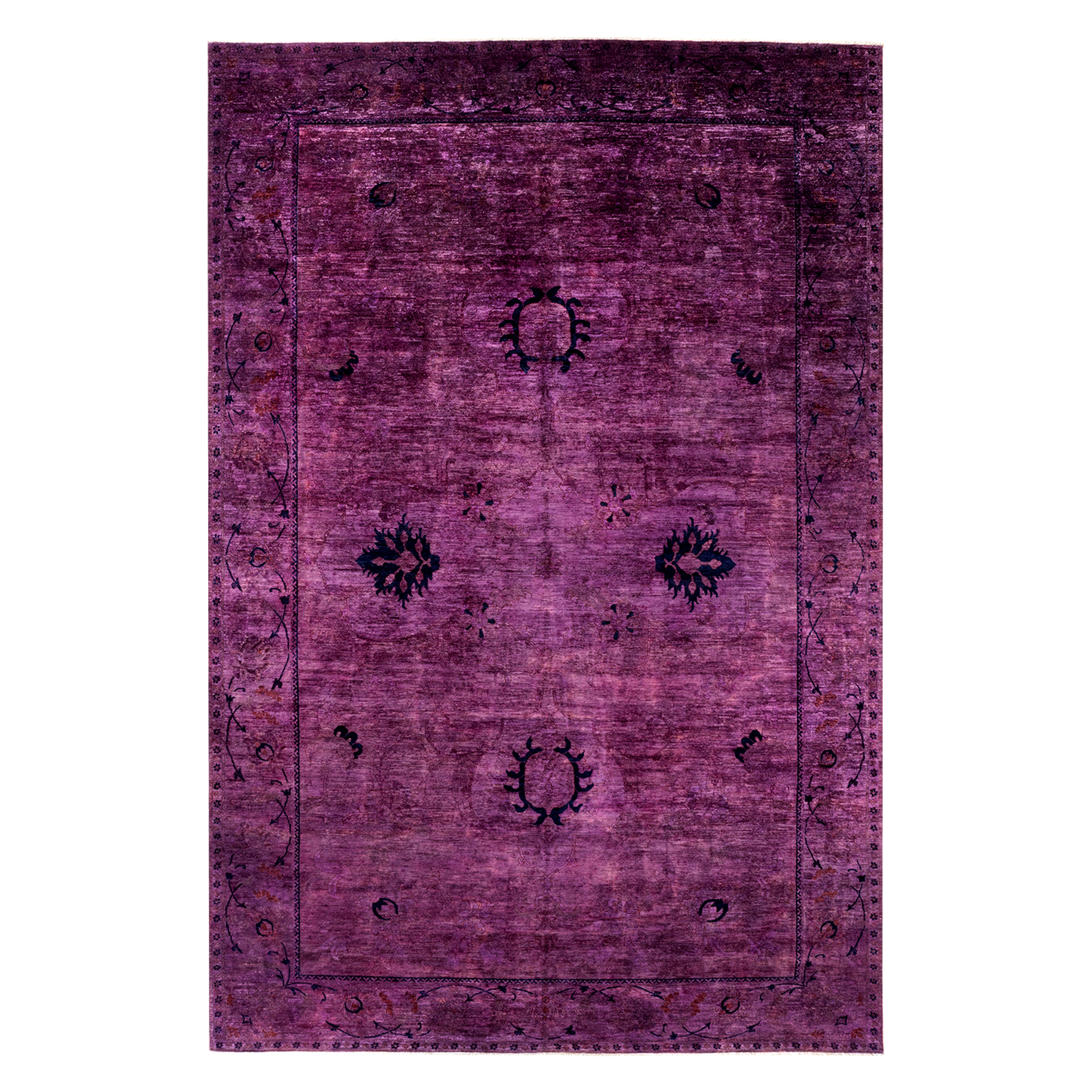 Color Reform, One-of-a-Kind Handmade Area Rug - Purple, 17' 4" x 11' 7" Default Title