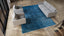 Blue Color Reform Overdyed Area Rug - 9'1" x 12'3"