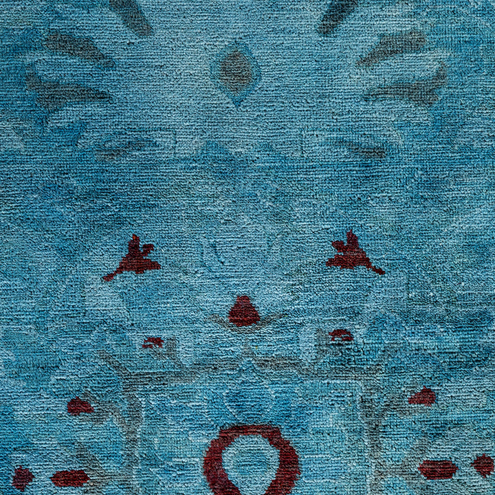 Color Reform, One-of-a-Kind Hand-Knotted Area Rug - Light Blue, 9' 1" x 12' 3" Default Title