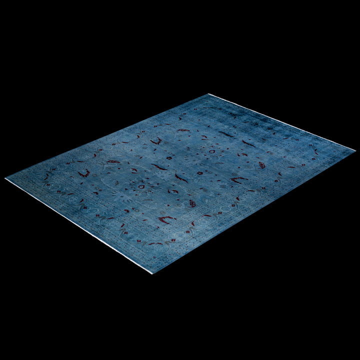 Color Reform, One-of-a-Kind Hand-Knotted Area Rug - Light Blue, 9' 1" x 12' 3" Default Title