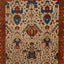 Ivory & Red Antique Karabagh Rug - 4'3" x 5'3"