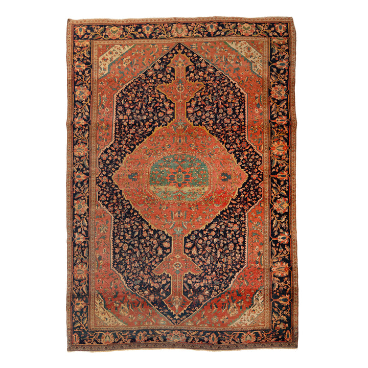 Antique Persian, Sarouk Farahan Rug - 6'10" x 9'11" Default Title
