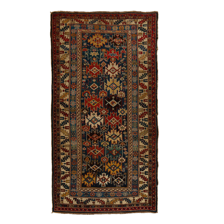Multicolored Antique Persian Shirvan Runner - 3' x 6'9"