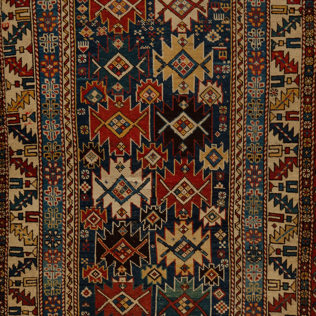 Multicolored Antique Persian Shirvan Runner - 3' x 6'9"