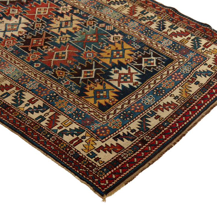 Multicolored Antique Persian Shirvan Runner - 3' x 6'9"