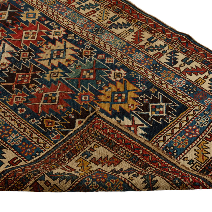 Multicolored Antique Persian Shirvan Runner - 3' x 6'9"
