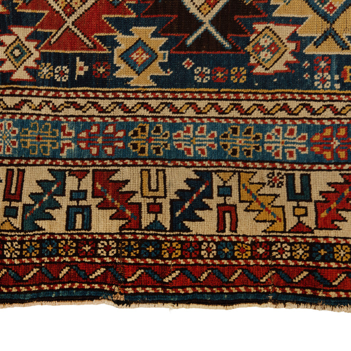 Multicolored Antique Persian Shirvan Runner - 3' x 6'9"