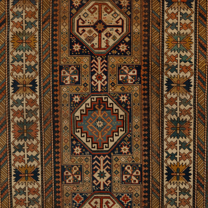 Brown Antique Tribal Shirvan Rug - 3'5" x 5'11"