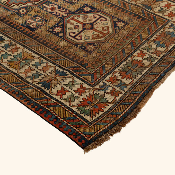 Brown Antique Tribal Shirvan Rug - 3'5" x 5'11"