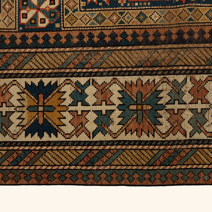 Brown Antique Tribal Shirvan Rug - 3'5" x 5'11"