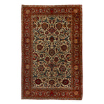 Red Antique Kashan Rug - 4'5" x 7'1"