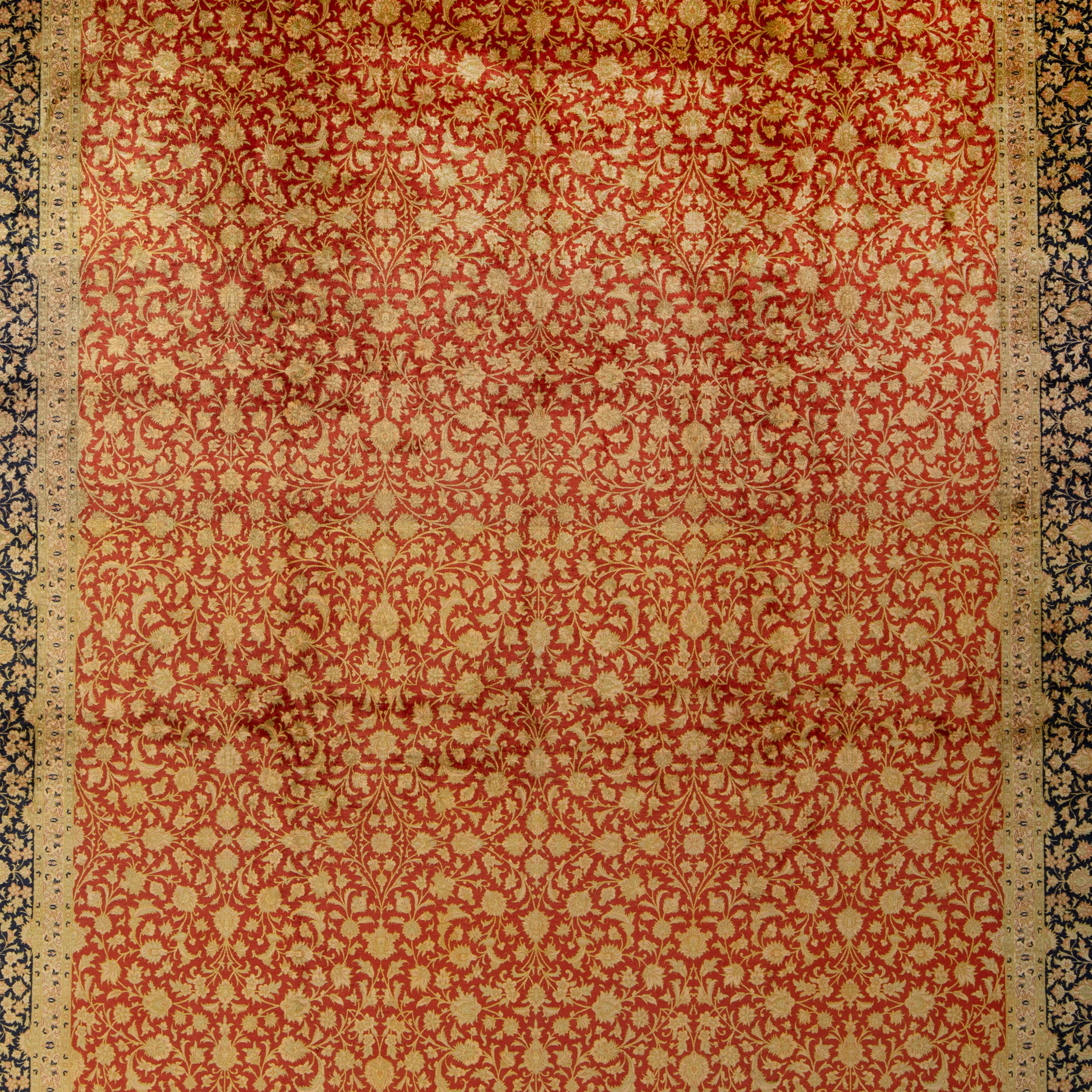 Antique Persian, Red Silk Qum Rug - 8'10" x 11'10" Default Title