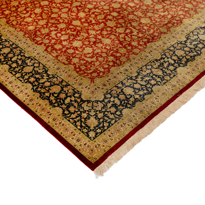 Antique Persian, Red Silk Qum Rug - 8'10" x 11'10" Default Title